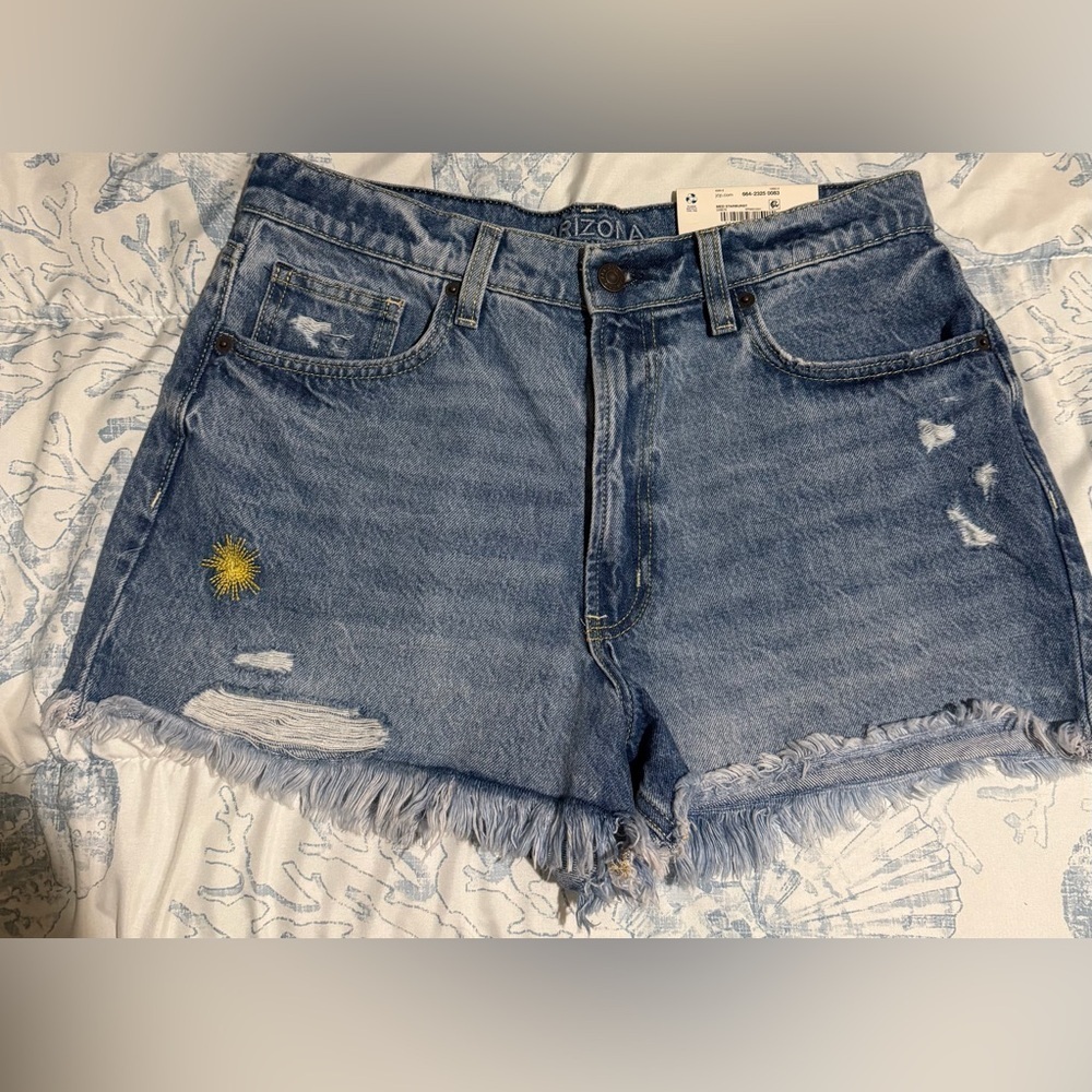 Arizona Jean Company Women's Distressed Blue Jean Shorts